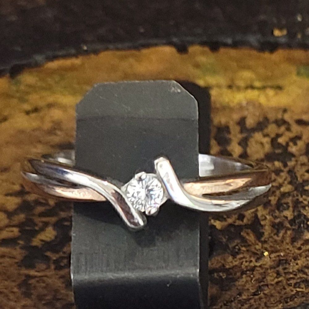 Women's Rose Gold Twist Promise Ring - Gold Twist Promise Ring For Girl's - Picture 7 of 7